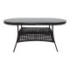 140-000037 Τραπέζι κήπου Cellin pakoworld μέταλλο-pe rattan καφέ 160x80x77εκ