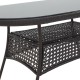 140-000037 Τραπέζι κήπου Cellin pakoworld μέταλλο-pe rattan καφέ 160x80x77εκ
