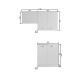 SO-CSET2-2W Κουζίνα Charlotte Σετ 2.2 Λευκή με μεταλλικά χερούλια Σετ 3 κουτιών 2,2 τρέχ. Μέτρα