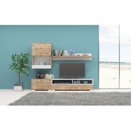 33-037 Σύνθετο Lucia oak votan/white gloss 175x39x39 DIOMMI 33-037