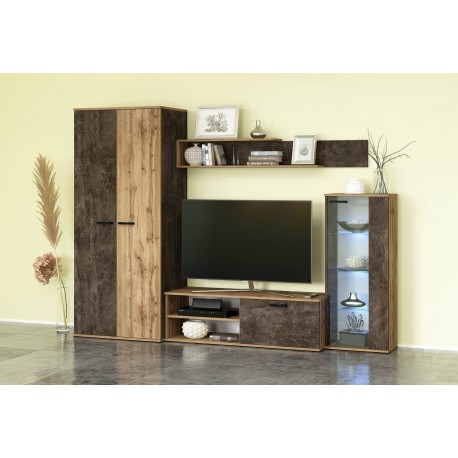 33-036 Σύνθετο Oslo oak votan/atelier dark 260x53x190 DIOMMI 33-036