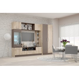 33-048 Σύνθετο Opal 2 oak elegance/dark cappuccino 260x52x190 DIOMMI 33-048