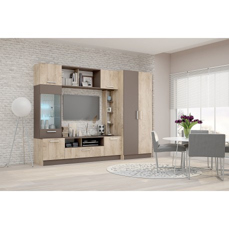 33-048 Σύνθετο Opal 2 oak elegance/dark cappuccino 260x52x190 DIOMMI 33-048