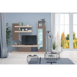 33-054 Σύνθετο Alania elegant oak/dark cappuccino 190x40x190 DIOMMI 33-054