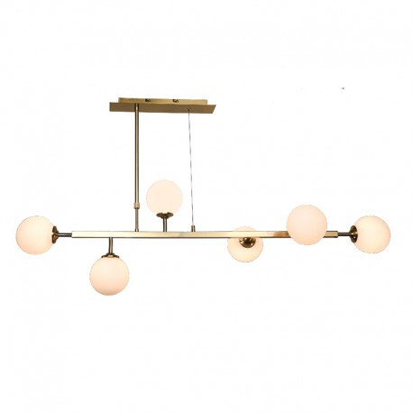 6192-GL InLight Κρεμαστό φωτιστικό από χρυσαφί μέταλλο και λευκή οπαλίνα (6192-GL)