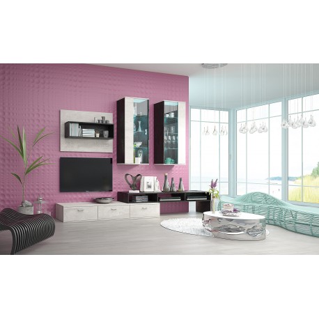 33-058 Σύνθετο Rimini 1 silk nero/silk light 290x45x200 DIOMMI 33-058
