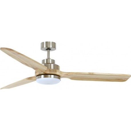 LUCCI AIR SHOALHAVEN ΑΝΕΜΙΣΤΗΡΑΣ ΟΡΟΦΗΣ ΜΕ ΦΩΣ 143 CM Brushed Chrome/Ash