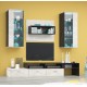 33-064 Σύνθετο Rimini 4 silk nero/silk light 174x45 DIOMMI 33-064