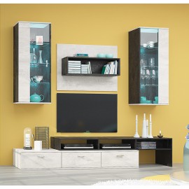 33-064 Σύνθετο Rimini 4 silk nero/silk light 174x45 DIOMMI 33-064