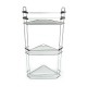 02-6464 ESTIA ΕΤΑΖΕΡΑ ELEGANT ΜΕΤΑΛΛΙΚΗ ΓΩΝΙΑΚΗ 3 ΘΕΣΕΩΝ 54x28x18cm ΧΡΩΜΙΟΥ