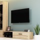 TO-SOLOTV1D Έπιπλο TV Solo 163x41x38cm Sonoma με Wenge και MDF Καμπυλωτό τελείωμα στις πόρτες