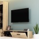 TO-SOLOTV1D Έπιπλο TV Solo 163x41x38cm Sonoma με Wenge και MDF Καμπυλωτό τελείωμα στις πόρτες