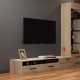 TO-SOLOTV2S1DL Επιπλο TV Solo 180x52x34 αριστερό Sonoma-Wenge MDF Καμπυλωτό τελείωμα στις πόρτες