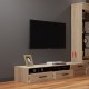 TO-SOLOTV2S1DL Επιπλο TV Solo 180x52x34 αριστερό Sonoma-Wenge MDF Καμπυλωτό τελείωμα στις πόρτες