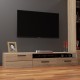 TO-SOLOTV2S1DP Έπιπλο TV Solo 180x52x34cm δεξί Sonoma-Wenge MDF Καμπυλωτό τελείωμα στις πόρτες