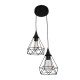 4024-2-BL-ROSETTE InLight Κρεμαστό φωτιστικό από μαύρο μέταλλο (4024-2-BL-ROSETTE)