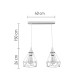 4024-2-WH-RAIL InLight Κρεμαστό φωτιστικό από λευκό μέταλλο (4024-2-WH-RAIL)