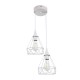 4024-2-WH-ROSETTE InLight Κρεμαστό φωτιστικό από λευκό μέταλλο (4024-2-WH-ROSETTE)