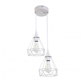 4024-2-WH-ROSETTE InLight Κρεμαστό φωτιστικό από λευκό μέταλλο (4024-2-WH-ROSETTE)
