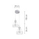 4024-2-WH-ROSETTE InLight Κρεμαστό φωτιστικό από λευκό μέταλλο (4024-2-WH-ROSETTE)