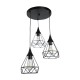 4024-3-BL-ROSETTE InLight Κρεμαστό φωτιστικό από μαύρο μέταλλο (4024-3-BL-ROSETTE)