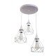 4024-3-WH-ROSETTE InLight Κρεμαστό φωτιστικό από λευκό μέταλλο (4024-3-WH-ROSETTE)