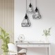 4024-3-WH-ROSETTE InLight Κρεμαστό φωτιστικό από λευκό μέταλλο (4024-3-WH-ROSETTE)