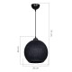 147-000054 Φωτιστικό οροφής PWL-1113 pakoworld Ε27 μαύρο Φ26x72εκ