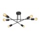 147-000069 Φωτιστικό οροφής PWL-1122 pakoworld Ε27 μαύρο Φ61x25εκ