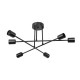 147-000069 Φωτιστικό οροφής PWL-1122 pakoworld Ε27 μαύρο Φ61x25εκ