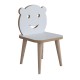120-000289 Παιδική καρέκλα Jerry pakoworld λευκό-φυσικό 30x30x47εκ