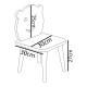 120-000289 Παιδική καρέκλα Jerry pakoworld λευκό-φυσικό 30x30x47εκ