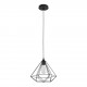 77-8227 SE21-BL-33 MILA BLACK METAL GRID PENDANT Δ3