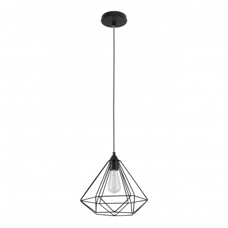 77-8227 SE21-BL-33 MILA BLACK METAL GRID PENDANT Δ3