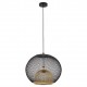 77-8228 SE21-BG-40 LANDER BLACK & GOLD METAL GRID PENDANT E4