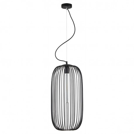 77-8230 SE21-BL-30 MED BLACK METAL GRID PENDANT E4
