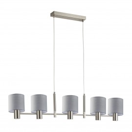77-8291 SE21-NM-120-SH1 ADEPT NICKEL MATT PENDANT GREY SHADE+