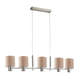 77-8292 SE21-NM-120-SH3 ADEPT NICKEL MATT PENDANT BROWN SHADE+