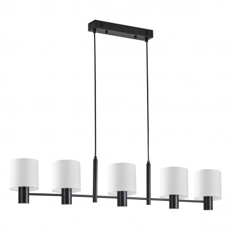 77-8293 SE21-BL-120-SH1 ADEPT BLACK PENDANT WHITE SHADE+