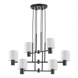 77-8295 SE21-BL-100-SH1 ADEPT BLACK PENDANT WHITE SHADE+