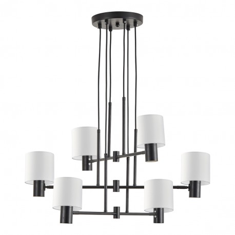 77-8295 SE21-BL-100-SH1 ADEPT BLACK PENDANT WHITE SHADE+