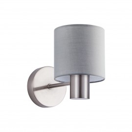 77-8300 SE21-NM-16-SH2 ADEPT NICKEL MATT WALL LAMP GREY SHADE+