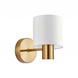 77-8304 SE21-GM-16-SH1 ADEPT GOLD MATT WALL LAMP WHITE SHADE+