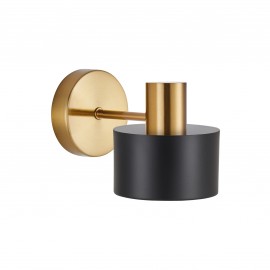 77-8307 SE21-GM-16-MS1 GOLD MATT WALL LAMP BLACK METAL SHADE+