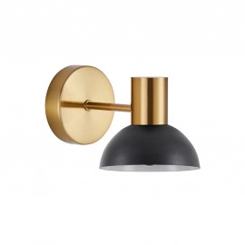 77-8309 SE21-GM-16-MS3 ADEPT GOLD MATT WALL LAMP BLACK METAL SHADE+