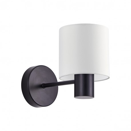 77-8312 SE21-BL-16-SH1 BLACK WALL LAMP WHITE SHADE+