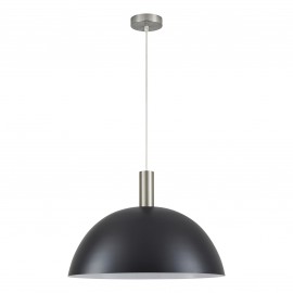 77-8410 SE21-NM-4-MS50 ADEPT TUBE Nickel Matt Pendant Black Metal Shade