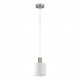 77-8414 SE21-NM-4-SH1 ADEPT TUBE Nickel Matt Pendant White Fabric Shade