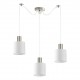 77-8416 SE21-NM-4-NM3-SH1 ADEPT TUBE Nickel Matt Pendant White Fabric Shade