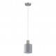 77-8421 SE21-NM-4-SH2 ADEPT TUBE Nickel Matt Pendant Grey Fabric Shade